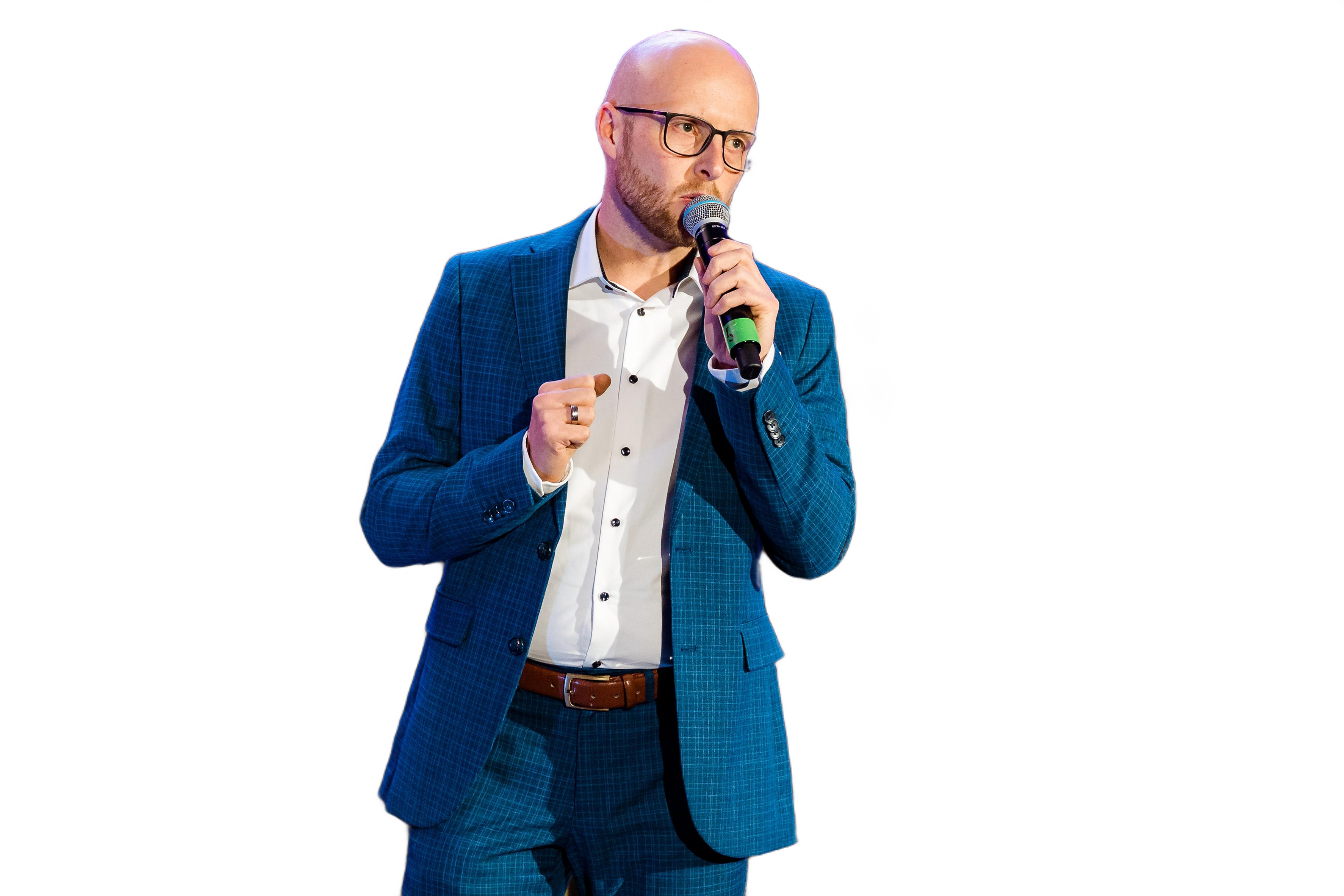 Peter Elster auf einer Bühne